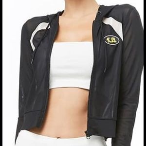 Color Block Mesh Hoodie NWT M